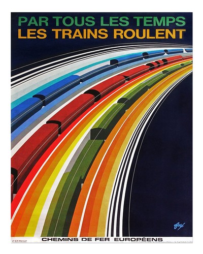 Vibrant train travel - vibrant, art
