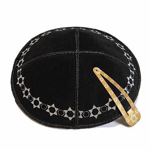 Black star david suede - of,