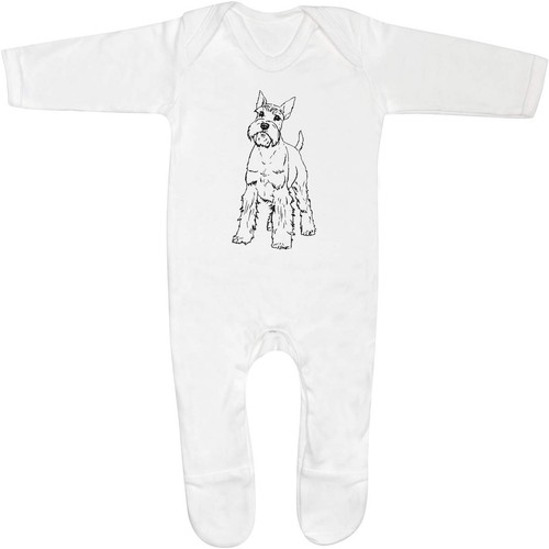 Schnauzer dog baby - dog', romper