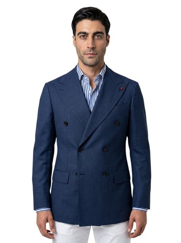 6470 isaia napoli blue jacket - napoli,
