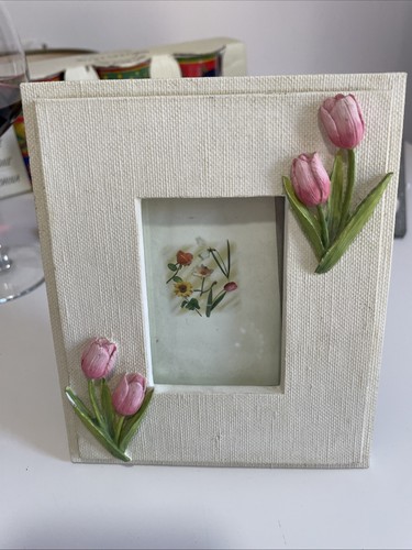 Vintage tulip photo frame - vintage,
