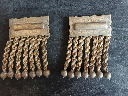Stunning antique apron tassels