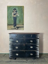 Vintage painted pine folk - vintage,