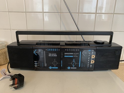 Stereo twin cassette radio - stereo,