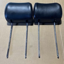 Mercedes-Benz W124 S124 Front Seat Headrest Set Of 2x Black Leather