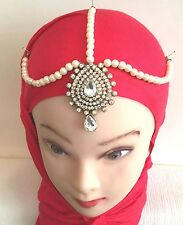 New Matha Patti Hijab Jewellery Chain Indian Head Piece Pearl Eid Sale!!!!!!
