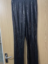 Zara Black Sequin Straight Leg