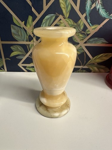 Vintage onyx marble vase - vintage,
