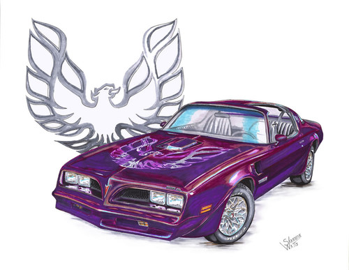 Vintage retro firebird - firebird, trans