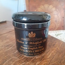 Paxton & Whitfield Vintage Stilton Jar Gold On Black