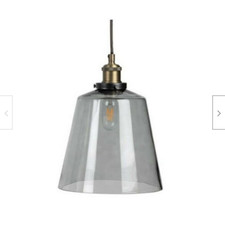 Pack of 2 Smoke Glass Pendant