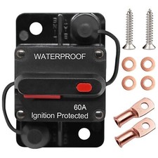 30-300 Amp Circuit Breaker Manual Reset Waterproof Inline Fuse  12V-48V DC