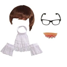 Mens 60s Austin Powers Fancy Dress Costume 1960 Groovy Accessory Kit Wig Glasses