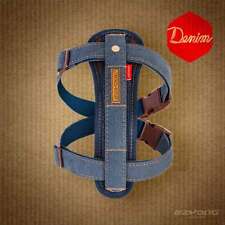 EzyDog Denim Chest Plate Harness Designer Collection with Seat Belt Attachment