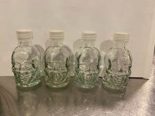 Lot of 4 Mini Skull Glass