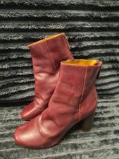 SANDRO Ankle Boots Maroon