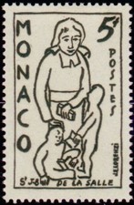 Monaco No. 403 "Saint Jean Baptiste De La Salle 5 F" New x TB
