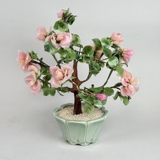 Pink Jade Gemstone Bonsai Tree