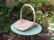 Vintage Wicker Flower Herb Gathering Basket Trug