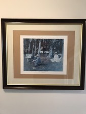 Claude Monet Painting At The Edge Of A Woods. John Singer Sargent. Framed Print.