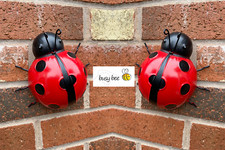 2- UK Large Metal LADYBIRDS