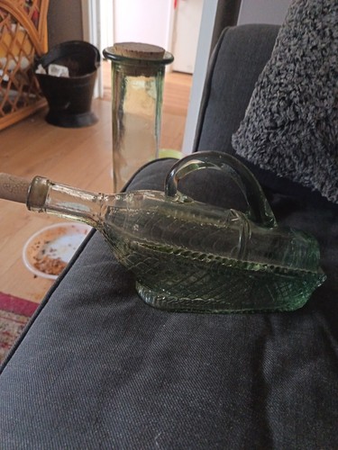 Vintage glass wine decanter - vintage,