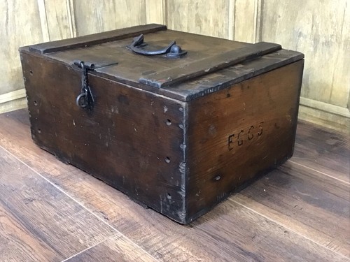 Antique wooden egg box crate - antique,