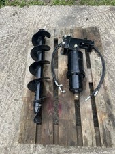 Mini/Micro Excavator Post Hole Auger on 25mm Pins 8" (200mm) Diameter New Unused