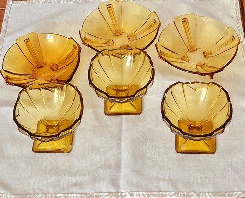 Sowerby art deco amber glass - sowerby,