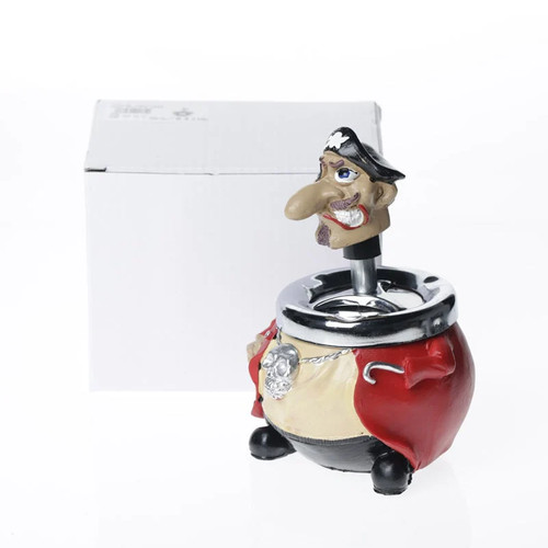 Pirate spinning ashtray - pirate, 8cm