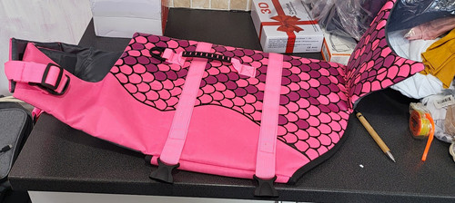 Pink nylon dog life jacket - nylon, xxl