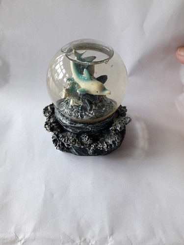 Dolphin glitter snow globe - glitter,
