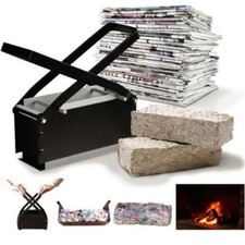 Paper Log Briquette Maker – Heavy Duty Fire Brick Press Eco Wood Burning Fuel