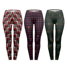 kukubird Printed Patterns Women's Yoga Gym Fitness Running Pilates 6-12 Legging