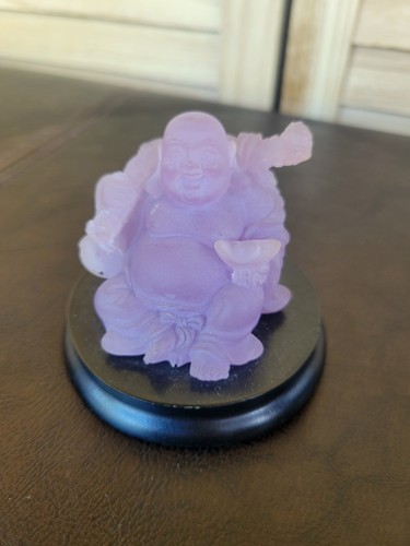 Laughing purple buddha - buddha, statue