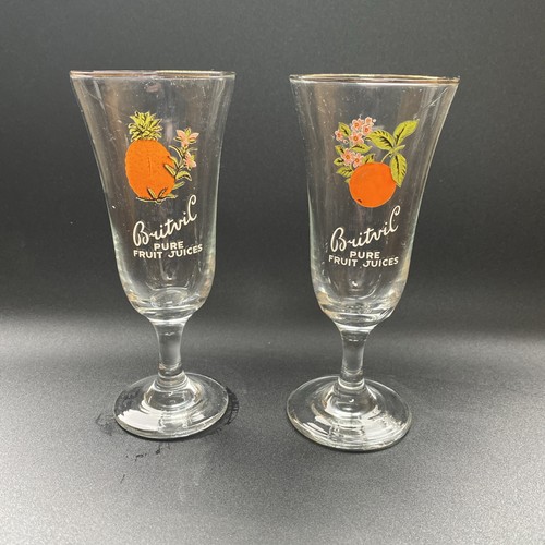 Vintage britvic glasses - 2, with