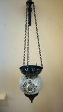 Mosaic Glass Hanging Lantern