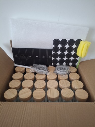 Kitchen glass spice jars - kitchen,