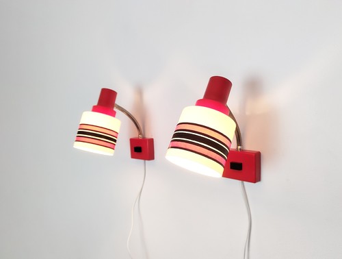 Vintage pair reading lamps - reading,