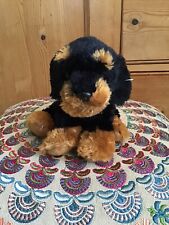 Russ Berrie Rottweiler Black & Tan Puppy Dog Fluffy Soft Plush Toy 7" 39212