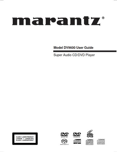Marantz dv9600 dvd - dvd, player
