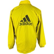 Adidas Vintage Track Jacket Yellow Large Zip Up Lightweight Vintage Jacket L