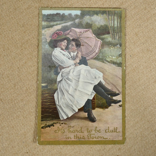 Vintage postcard comic - vintage,