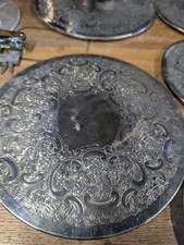 SET OF SILVER PLATE COASTER