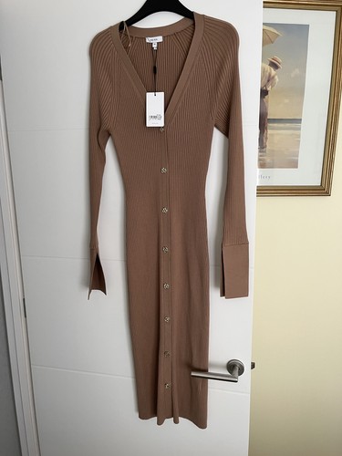 Reiss neck buttoned camel - buttoned,