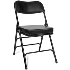 XL Series 2-Inch Vinyl Padded Folding Chairs (2 Pack) Versatile, Durable, Comfy