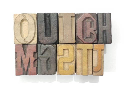 Vintage letterpress mix - letterpress, 10