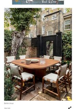large wooden garden table and