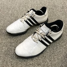 Adidas TRAXION mens White spiked golf shoes size 9