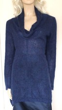 Toast dark blue Super kid mohair wool Long oversized cowl jumper size M/10–12